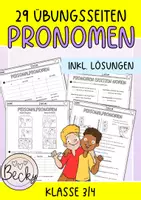 Vorschau - Arbeitsblätter - Pronomen (29 Übungsseiten) - Deckblatt