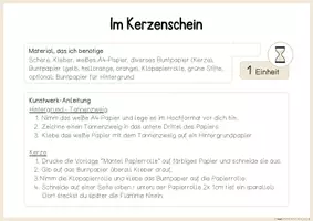 Vorschau - Mal- und Bastelvorlagen - "Im Kerzenschein" - Adventkerze | Kunst im Advent (Klasse 1) - Seite 3