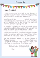 Vorschau - Anderer Materialtyp - Brief an zukünftiges Schulkind für alle Klassen - Seite 1