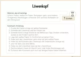 Vorschau - Mal- und Bastelvorlagen - "Löwenkopf" | Kunst in der Löwenklasse (Klasse 1) - Seite 3