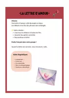 Vorschau - Stationenlernen - La lettre d’amour – Rätselspiel – Französisch A2 (Leseverstehen) - Seite 1