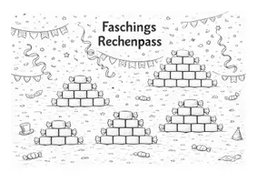 Vorschau - Arbeitsblätter - Rechenpass für die Winterferien Faschingsedition - Seite 2