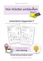 Vorschau - Unterrichtsreihen - Gegenteile 1 | Wie-Wörter entdecken | Adjektive in Klasse 2 - Deckblatt