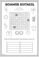 Vorschau - Arbeitsblätter - Sommer Suchsel - Seite 1