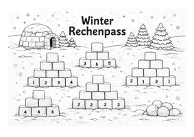Vorschau - Arbeitsblätter - Rechenpass für die Winterferien - Deckblatt