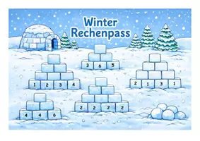 Vorschau - Arbeitsblätter - Rechenpass für die Winterferien - Seite 1