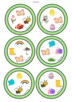 Vorschau - Stationenlernen - Spring: Speed Match Wortschatzspiel (Englisch / DaZ Grundschule) - Seite 1