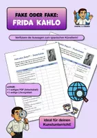 Vorschau - Arbeitsblätter - KUNST: Fakt oder Fake?! – Frida Kahlo (Arbeitsblatt mit Lösung) - Deckblatt