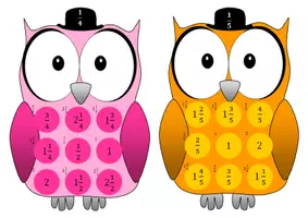 Vorschau - Spiele - Stammbruch-Eulen zur Multiplikation - Seite 1