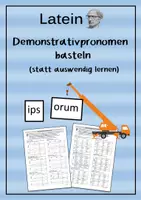 Vorschau - Arbeitsblätter - Demonstrativpronomen basteln statt auswendig lernen (Übung mit Lösungen) - Deckblatt