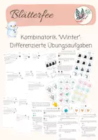 Vorschau - Arbeitsblätter - Kombinatorik: Winter - differenzierte Aufgaben - Deckblatt