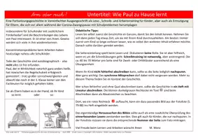 Vorschau - Fördermaterial/Inklusion - Kurzgeschichte als Lese- und Schreibtrainingstext in VA - Seite 1