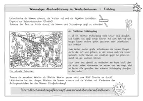 Vorschau - Arbeitsblätter - Frühling: Wimmeliges Abschreibtraining in Wortartenhausen (3-fach diff.) - Deutsch - Kl. 3/4 - Seite 3