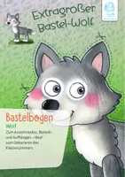 Vorschau - Mal- und Bastelvorlagen - Bastelbogen: Extragroßer "Wolf" - Deckblatt
