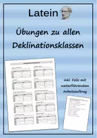 Vorschau - Arbeitsblätter - Alle Deklinationsklassen (Übungstabellen, Folie mit Arbeitsauftrag) - Deckblatt