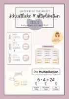 Vorschau - Stundenentwürfe - Aufgaben mit der Null I Schriftliche Multiplikation - Deckblatt
