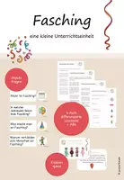 Vorschau - Stundenentwürfe - Fasching - eine Unterrichtseinheit (4-fach differenziert) - Deckblatt