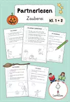 Vorschau - Arbeitsblätter - Halloween Partnerlesen - Deckblatt