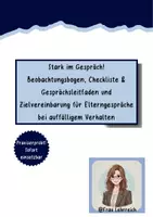 Vorschau - Fördermaterial/Inklusion - Elterngespräch bei auffälligem Verhalten – Leitfaden mit Zielvereinbarung - Deckblatt