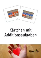 Vorschau - Bildkarten - Kärtchen mit Additionsaufgaben im Eierkarton - Deckblatt