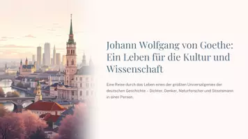 Vorschau - Präsentationen/Tafelbilder - Johann Wolfgang von Goethe – Ein Leben für Kultur und Wissenschaft - Deckblatt