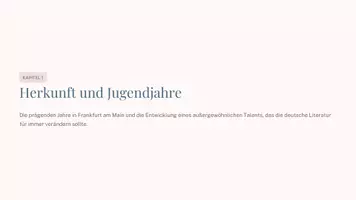 Vorschau - Präsentationen/Tafelbilder - Johann Wolfgang von Goethe – Ein Leben für Kultur und Wissenschaft - Seite 1