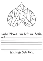 Vorschau - Mal- und Bastelvorlagen - Grußkarte zum Muttertag (Basteln und Gestalten) - Seite 3