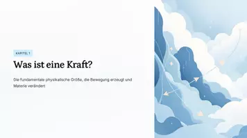 Vorschau - Präsentationen/Tafelbilder - Kräfte in der Physik – Grundlagen und Kraftarten | Die unsichtbaren Ursachen von Bewegung und Form verständlich erklärt - Seite 1