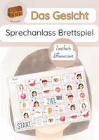 Vorschau - Spiele - DaZ- Das Gesicht - Sprechanlass Brettspiel - zweifach differenziert - Deckblatt