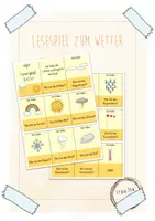 Vorschau - Spiele - Lesespiel zum Wetter 1. und 2. Klasse - Deckblatt