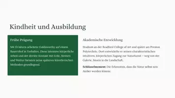 Vorschau - Präsentationen/Tafelbilder - Natur und Konzept – Andy Goldsworthy | Unterrichtspräsentation zur Land Art, Vergänglichkeit und Umweltbewusstsein - Seite 2