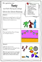 Vorschau - Mal- und Bastelvorlagen - It's Partytime! Eine Collage im Stil von Keith Haring - Seite 1