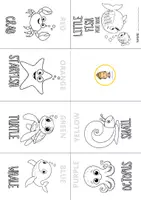 Vista previa - Manualidades / Dibujos para colorear - LITTLE FISH STORYTIME MINI BOOK - página 1