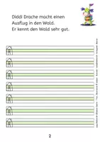 Vorschau - Arbeitsblätter - Diddi Drache: Lesen & Schreiben. Erstlesetexte zum Nachschreiben - Seite 1