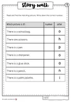 Vorschau - Arbeitsblätter - Story walk "school things" - Lesespaziergang - Englisch - differenziert - Seite 2