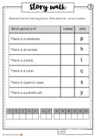 Vorschau - Arbeitsblätter - Story walk "school things" - Lesespaziergang - Englisch - differenziert - Seite 3