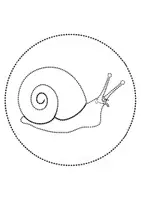 Vorschau - Arbeitsblätter - runde Prickelbilder / Fensterbilder: Schnecken - Grundschule - Bastelvorlagen - Seite 1