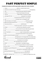 Aperçu - Feuilles d'exercices - PAST PERFECT SIMPLE – Worksheet & Mind Map - Page 2