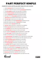 Aperçu - Feuilles d'exercices - PAST PERFECT SIMPLE – Worksheet & Mind Map - Page 3