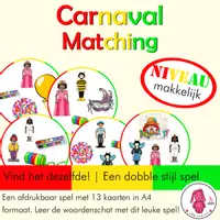 Voorbeeld - Carnaval Matching • leuke aktiviteit • Makkelijk - Voorblad