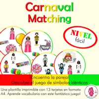 Vista previa - Juegos / Gamificación - Juego de emparejar Carnaval • Fácil - Portada