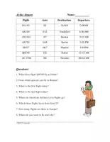 Vorschau - Arbeitsblätter - At the Airport English Worksheet: Am Flughafen in Englisch - Deckblatt