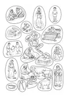 Vorschau - Mal- und Bastelvorlagen - Bastelbogen Collage - Leben zur Zeit Jesu - Seite 2
