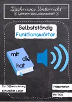 Vorschau - Präsentationen/Tafelbilder - Selbstständig Funktionswörtererlesen mit Sofortkontrolle für Inklusion - Deckblatt