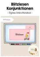 Vorschau - Präsentationen/Tafelbilder - Konjunktionen Blitzlesen – animierte Präsentation mit Bewegung - Deckblatt
