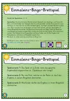 Vorschau - Stationenlernen - Einmaleins Kernaufgaben Bingo Brettspiel - Seite 3