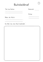 Vorschau - Arbeitsblätter - Großer Buchsteckbrief 2. bis 4. Klasse - Seite 1
