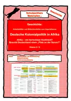 Vorschau - Arbeitsblätter - Deutsche Kolonialpolitik in Afrika - Imperialismus - Deckblatt