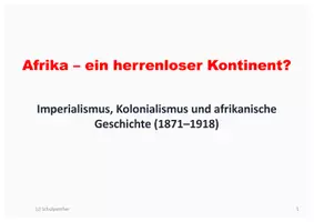 Vorschau - Arbeitsblätter - Deutsche Kolonialpolitik in Afrika - Imperialismus - Seite 1