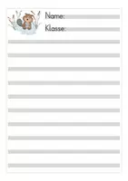 Vorschau - Arbeitsblätter - Briefpapier / Lineatur Grundschule - Biber - Seite 1